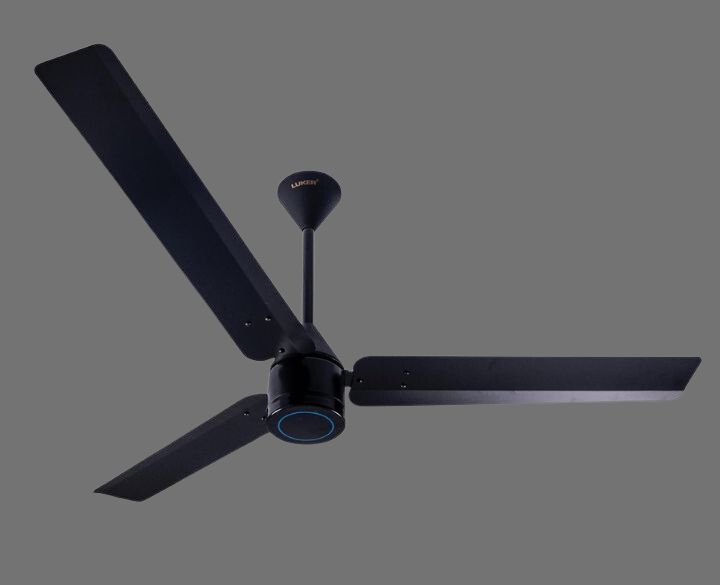 Luker BLDC Ceiling Fan Size Zero 900mm (36 inch) 3 Blade Black-Black-Black